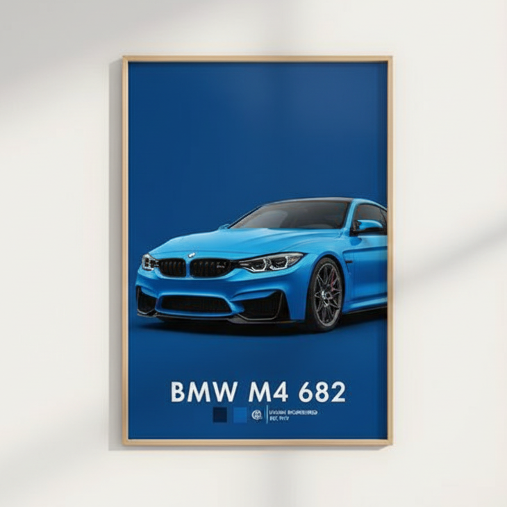 Premium BMW Metal Wall Art Poster